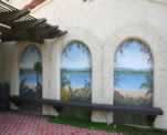 Patio Wall Niches, Painted Beach Murals